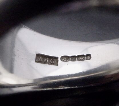 AHG (not known), heavy contemporary silver ring, Sheffield 2010 (Ref S+423) SOLD - Image 6