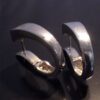 Nina Breddal, pair of silver hoop earrings, circa 1985 (Ref S+509) SOLD - Image 3