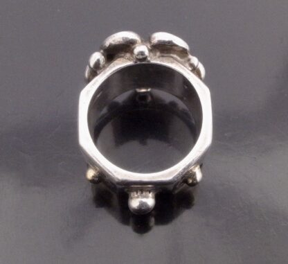 Michael Allen Bolton, silver heart ring, London 1994 (Ref S+623) SOLD - Image 8