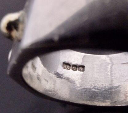 Michael Allen Bolton, silver heart ring, London 1994 (Ref S+623) SOLD - Image 10