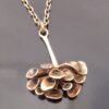 Hannu Ikonen for Valo-Koru, bronze reindeer moss pendant on chain, Finland (Ref S+630) SOLD