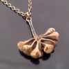 Hannu Ikonen for Valo-Koru, bronze reindeer moss pendant on chain, Finland (Ref S+630) SOLD - Image 4