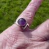 Malcolm Gray (attributed), amethyst cabochon set silver ring, Edinburgh 1975 (Ref S+635) - Image 7