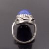 Gladys & Charles Mumford, blue stained agate set Arts and Crafts silver ring, British, Falmouth, Cornwall, circa 1960 (Ref S+632) SOLD - Image 4