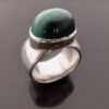 Gabriella Lane, malachite set silver ring, London 1995 (Ref S+637) SOLD - Image 3