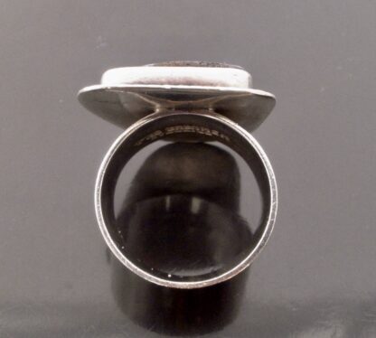 The Dreamer, boulder opal set silver ring, probably North American First Nation, 1980s (Ref S+638) SOLD - Image 8