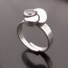 Karl Laine for Sten & Laine, rock crystal set silver ring, Finland, 1995 (Ref S+647) SOLD - Image 3