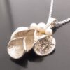 Theresia Hvorslev for Mema, cultured pearl set silver pendant on chain, Sweden, 1982 (Ref S+645) SOLD - Image 3
