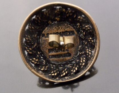 Pentti Sarpaneva, pair of tiger eye set bronze ear studs, Finland, circa 1970 (Ref S+643) - Image 6