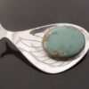 Anton Michelsen, turquoise set silver brooch, Sweden, 1960 (Ref S+641) SOLD