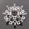 Anonymous, simulated turquoise set silver brooch, possibly German, circa 1970 (Ref S+642) SOLD