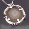 Graham Watling of Lacock, agate slice pendant, London 1977 (Ref S+651HH)
