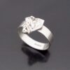 Bernard Instone, silver modernist brutalist ring, circa 1970 (Ref S+654) SOLD
