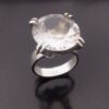 Henning Ulrichsen, rock crystal set silver ring, Denmark, circa 1975 (Ref S+658) SOLD