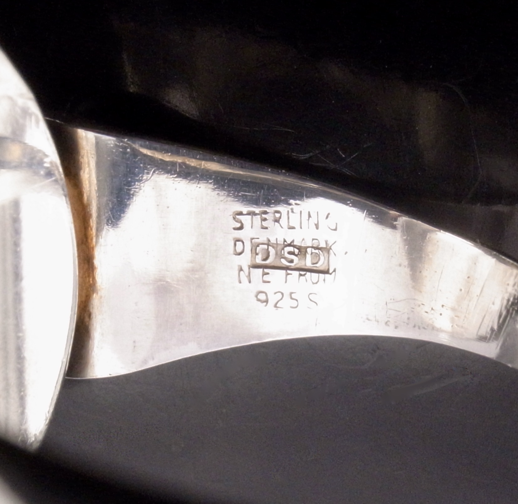 Niels Erik From, sodalite set silver ring, Denmark, 1978 London import marks (Ref S+663) - Image 7