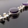 Jorma Laine, for Kultateollisuus Ky (attributed), silver amethyst set bracelet, Finland, 1973 London import mark (Ref S+667) SOLD - Image 3