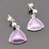 Unknown maker, pair of enamelled silver drop earrings, Sweden (attributed), circa 1962 (Ref S+527) SOLD