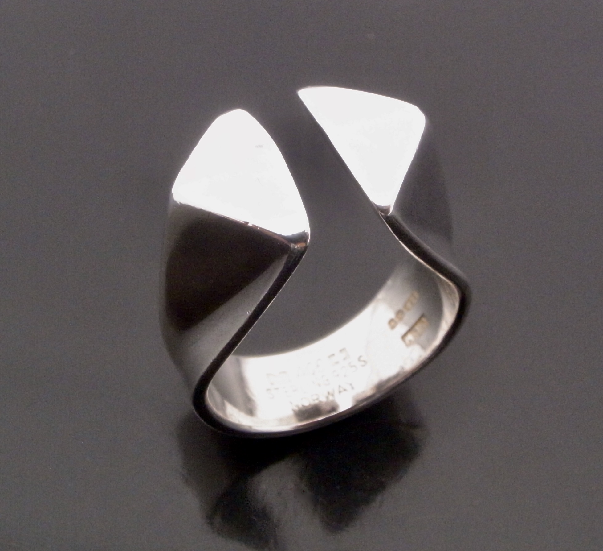 Anna-Greta Eker, for Norway Designs Plus Studios, ‘Prism’ silver ring ...