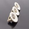 Anton Michelsen, silver gilt and white enamel triple marguerite daisy flower head brooch, Denmark, 1950's (Ref S255HH) SOLD - Image 3