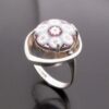 Caithness Glass Jewellery, millefiori glass set silver ring, London 1970 (Ref S683)  SOLD - Image 3