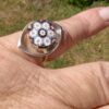Caithness Glass Jewellery, millefiori glass set silver ring, London 1970 (Ref S683)  SOLD - Image 5