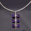 Niels Erik From, amethyst set silver pendant on chain, Denmark, circa 1972 (Ref S+718) SOLD