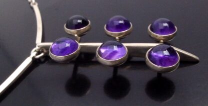 Niels Erik From, amethyst set silver pendant on chain, Denmark, circa 1972 (Ref S+718) SOLD - Image 7