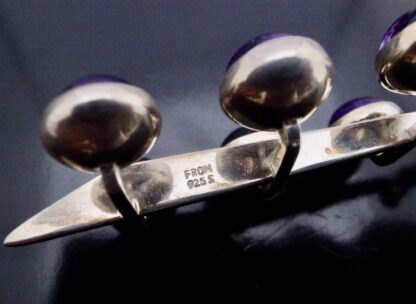 Niels Erik From, amethyst set silver pendant on chain, Denmark, circa 1972 (Ref S+718) SOLD - Image 8