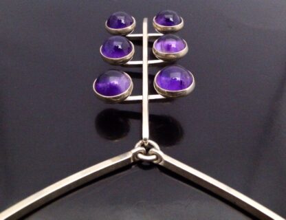 Niels Erik From, amethyst set silver pendant on chain, Denmark, circa 1972 (Ref S+718) SOLD - Image 5