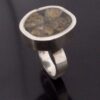 Jens Asby, hardstone set silver ring, Denmark, 1972 London import marks (Ref S+697) - Image 3