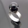 A.J Co (maker not known), large black onyx  bead set ring, Birmingham 1972 (Ref S+704) SOLD - Image 3
