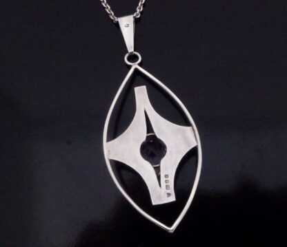 AW (not known), amethyst set silver pendant on chain, London 1971 (Ref S+754HH) SOLD - Image 4