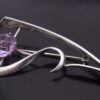 AW (not known), amethyst set silver abstract brooch, London 1972 (Ref S+753) SOLD - Image 3