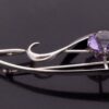 AW (not known), amethyst set silver abstract brooch, London 1972 (Ref S+753) SOLD - Image 4
