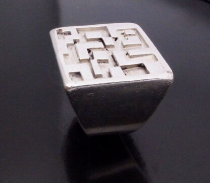 John David Harty, silver cast 'Maze' ring, London 1969 (Ref S+755HH) - Image 3