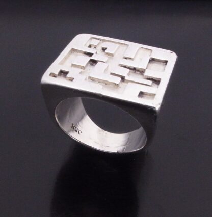 John David Harty, silver cast 'Maze' ring, London 1969 (Ref S+755HH) - Image 4