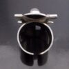 Anonymous, moonstone set silver architectural style panel ring, circa 1970 (Ref S+747) SOLD - Image 7