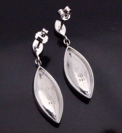 Nicole Barr, opal set silver and enamel pair of silver drop earrings, America, circa 2017 (Ref S+762) SOLD - Image 4