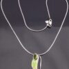 Nicole Barr, peridot set silver and enamel pendant on chain, America, circa 2017 (Ref S+763) SOLD - Image 2