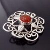 Gladys and Charles Mumford, Arts and Crafts carnelian set silver brooch, Falmouth, circa 1960 (Ref S+767) - Image 2