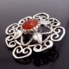 Gladys and Charles Mumford, Arts and Crafts carnelian set silver brooch, Falmouth, circa 1960 (Ref S+767) - Image 3