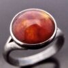 Niels Erik From, Baltic amber set silver ring, Denmark, circa 1970 (Ref S+737) SOLD - Image 2