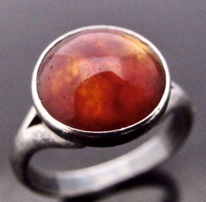 Niels Erik From, Baltic amber set silver ring, Denmark, circa 1970 (Ref S+737) SOLD - Image 2