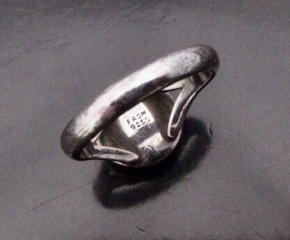 Niels Erik From, Baltic amber set silver ring, Denmark, circa 1970 (Ref S+737) SOLD - Image 3