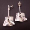 Björn Weckström for Lapponia, matched pair of silver 'Galactic Wind' drop earrings, Finland, 1974 and 1976 (Ref S+740HH) SOLD