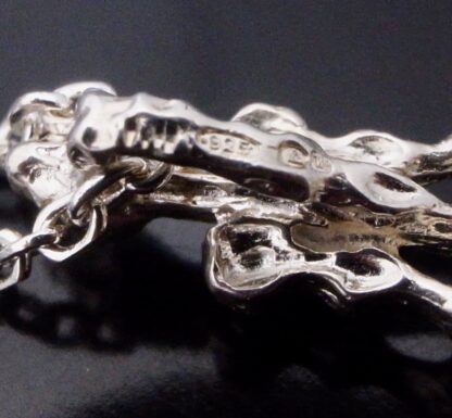 Else and Paul Hughes, cast silver pendant on chain, Norway, 1971 Birmingham import mark (Ref S+770) - Image 7