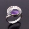 Niels Erik From, amethyst set silver ring, Denmark, circa 1970 (Ref S+726) SOLD - Image 3
