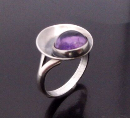 Niels Erik From, amethyst set silver ring, Denmark, circa 1970 (Ref S+726) SOLD - Image 4