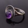 Niels Erik From, amethyst set silver ring, Denmark, circa 1970 (Ref S+726) SOLD - Image 2