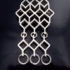 Jorma Laine for Kultateollisuus Ky, 813 standard silver 'Ruutu' brooch, Finland 1968 (Ref S+782)